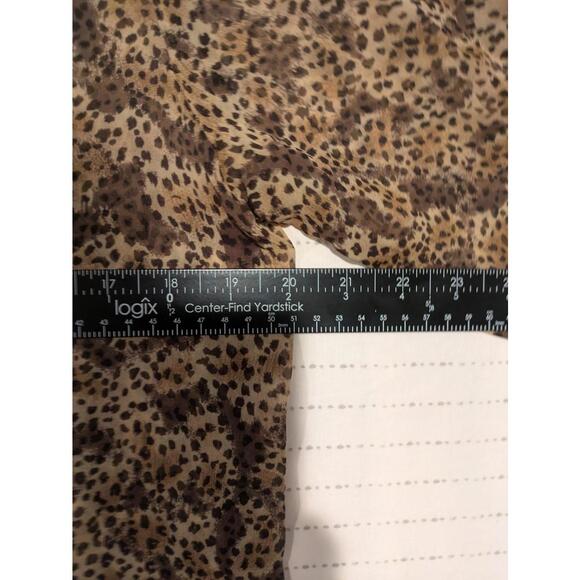 Vintage Burberrys Sheer Leopard Print Button-Up Shirt 100% Silk Womens Size 12 - Picture 13 of 14